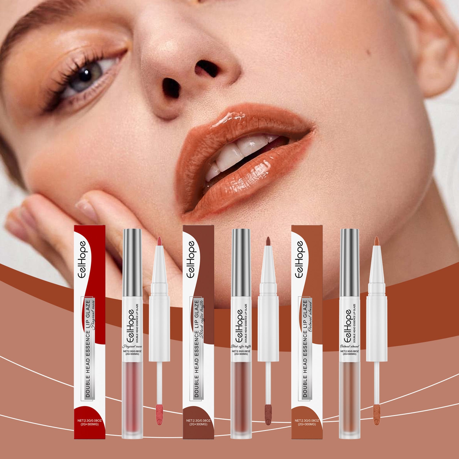 Double-headed lip lacquer pen | Dual-tip lip lacquer | Lip color pen with two ends | Long-lasting lip lacquer | Precision lip lacquer pen | Waterproof lip lacquer | Portable double-ended lip pen | Vibrant lip color pen | Easy-apply lip lacquer | Professional lip lacquer pen